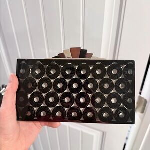 Lela Rose Black and Brown Clutch